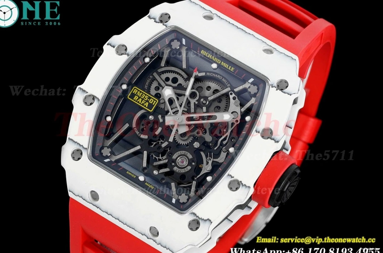 White Sonic Carbon RU Clone RMUL2 RM035 Red 0202